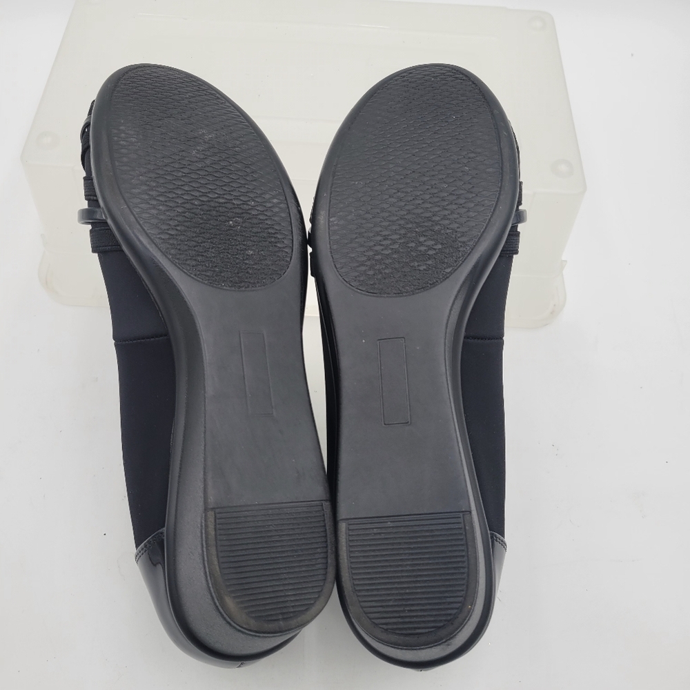 Womans Cliffs by White Mountain Bowie Wedge Slip on Ballet Flatt Black Size 10 - Picture 5 of 9